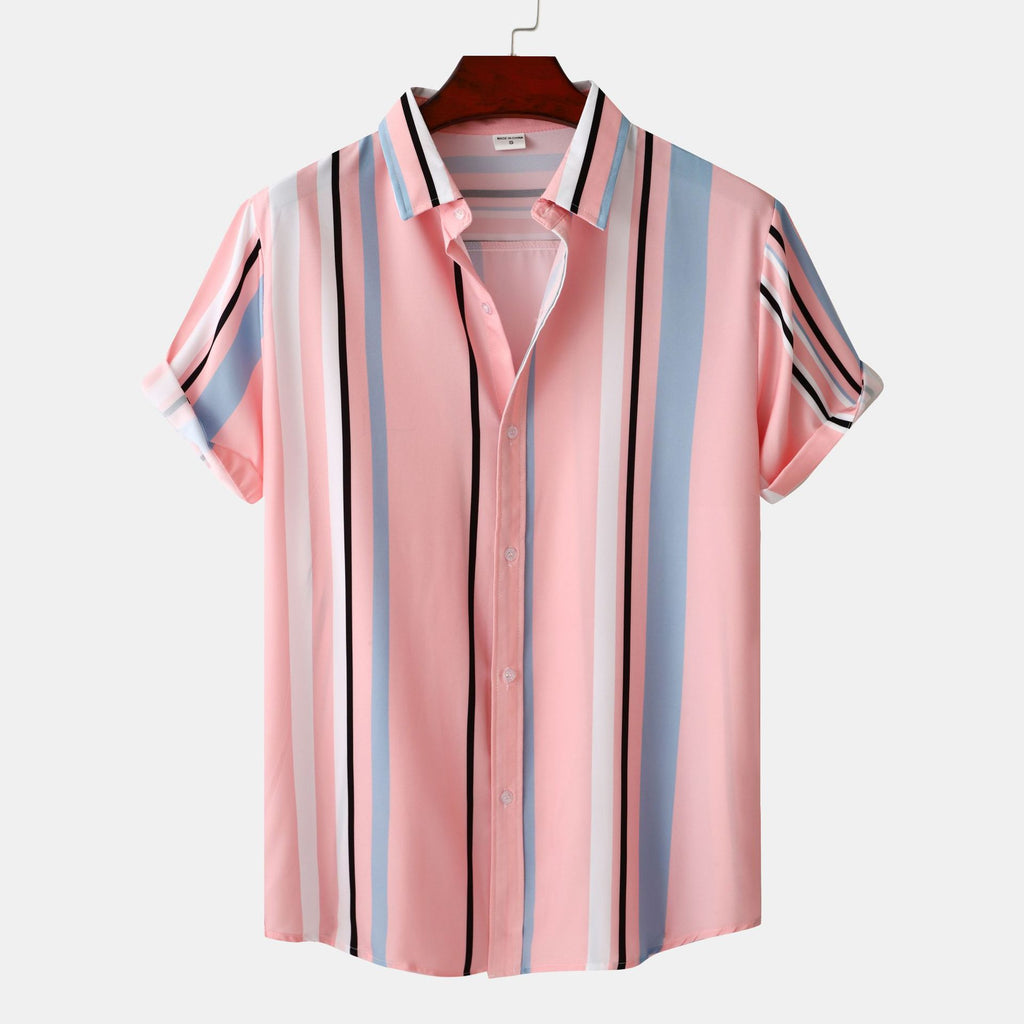 Cross-border AliExpress Amazon foreign trade floral popular men's long short sleeve casual plus size shirt wholesale Men's