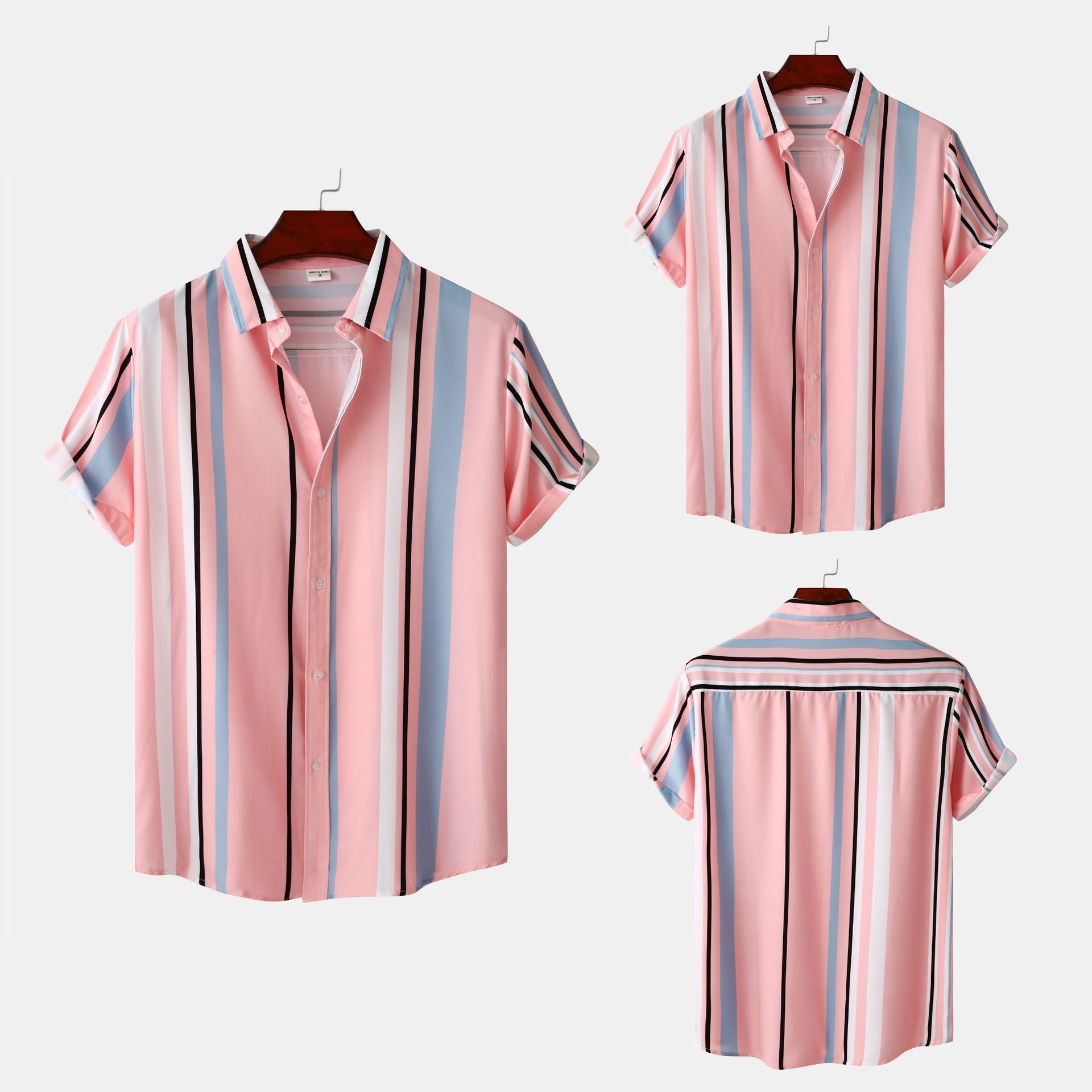 Cross-border AliExpress Amazon foreign trade floral popular men's long short sleeve casual plus size shirt wholesale Men's