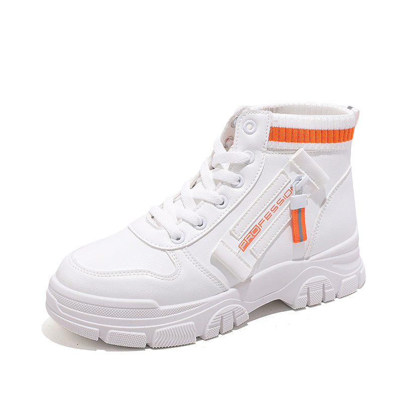 High-Top White Sneakers for Women 2026 Autumn Trendy Shoes Student Korean Style Versatile New Sneakers Sports Shoes Women's Shoes Qr522